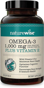 High-Potency 1000mg Omega 3 with 600mg EPA, 400mg DHA, & Vitamin E - Supplement for Heart, Brain & Immune Support for Men & Women, 180ct - 90 Day Supply in Pakistan