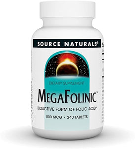 MegaFolinic, Bioactive Form of Folic Acid*, 800 mcg - 240 Tablets in Pakistan