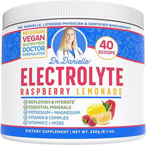 Dr. Danielle's Original Electrolyte Powder - Hydration Drink Mix Supplement - Boosts Energy & Keto-Friendly - No Maltodextrin & Sugar Free - Raspberry Lemonade Flavor in Pakistan