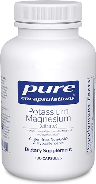 Pure Encapsulations Potassium Magnesium (Citrate) - for Heart Health & Bone Mineralization* - Optimal Absorption - Gluten Free & Non-GMO - 180 Capsules in Pakistan