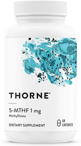 THORNE 5-MTHF 1mg - Methylfolate (Active B9 Folate) Supplement - Supports Cardiovascular Health, Fetal Development, Nerve Health, Methylation, and Homocysteine Levels - 60 Capsules in Pakistan