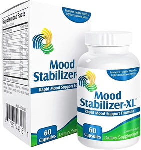 Mood Stabilizer-XL: Mood Support Supplement with 13 Active Ingredients Including 5-HTP, Ashwagandha, GABA & St. John's Wort Extract - Mood Enhancer Supplements & Vitamins - 60 Capsules in Pakistan