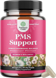 Advanced PMS Support Supplement for Women - Multibenefit PMS Relief Complex for Low Energy Mood Support Period Cramps and Bloating Relief for Women - Menstrual Hormonal Balance for Women (60 Capsules) in Pakistan