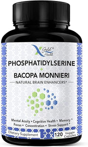 PhosphatidylSerine & Bacopa Monnieri 400 mg 2 in 1 Supplement - Natural Brain Enhancer/Nootropic for Enhanced Focus and Concentration, Memory Support, & Cognitive Function - 120 Vegetarian Capsules in Pakistan