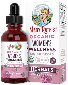MaryRuth Organics Women's Wellness Liquid Drops | USDA Organic | Supports Menstruation | Raspberry Leaf, Stinging Nettle Leaf, Eleuthero Root, Chaste Tree Berry | Vegan | 1 Fl Oz in Pakistan