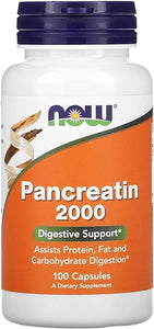 NOW FOODS Pancreatin 2000mg Capsules, 100 CT in Pakistan