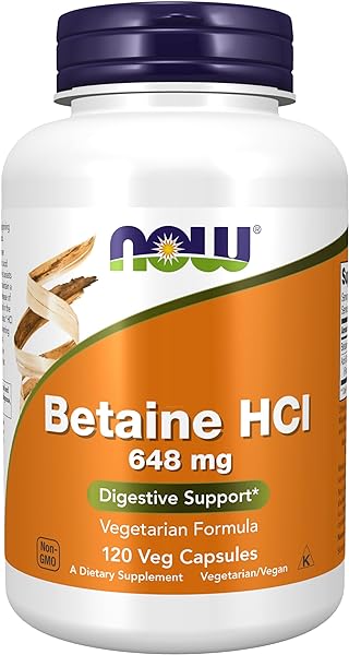 NOW Supplements, Betaine HCl 648 mg, Vegetari in Pakistan