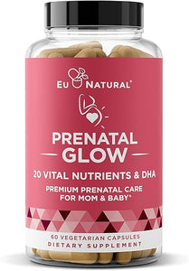 Glow Prenatal Vitamins for Women – 20-in-1 Vital Nutrients for Healthy Pregnancy and Fetal Development – Folic Acid & Vegan DHA For Baby's Growth & A Comfortable Pregnancy – 60 Nourishing Capsules in Pakistan