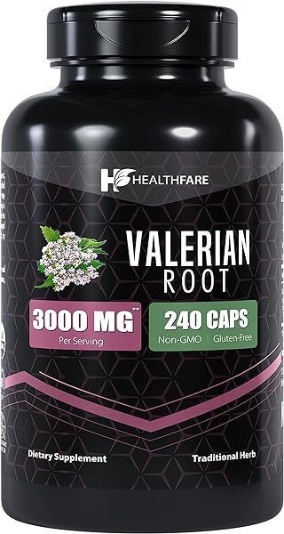 Valerian Root Capsules | 240 Pills | 3000mg | Ultra High Potency | Pure Organic Extract Supplement | Non-GMO & Gluten Free in Pakistan
