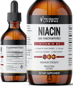 Vitamin B3 Niacinamide Liquid | 80mg Serving 60 Days Supply | Vitamin B Liquid Drops | 2oz… in Pakistan