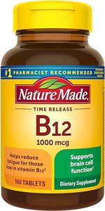 Nature Made Vitamin B12 1000 mcg, Dietary Supplement For Energy Metabolism Support, 160 Time Release Tablets, 160 Day Supply in Pakistan