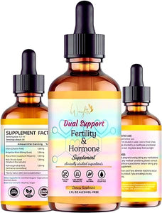 (45 Day Supply) Conception Fertility Supplement for Women with Vitex & Maca Root - PCOS Hormone Balance Liquid Extract Menopause, Tincture Support for Hot Flashes Menstrual Cramps PMS Herbal Drop in Pakistan