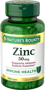 Nature's Bounty Zinc 50mg, Immune Support & Antioxidant Supplement, Promotes Skin Health 250 Caplets in Pakistan