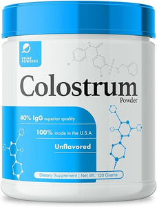 Colostrum 𝗢𝗩𝗘𝗥 𝟰𝟬% 𝗜𝗴𝗚, Grass Fed, Gut Health, Bloating Immunity Skin & Hair, Muscle Recovery, Ultra Bioavailability (Unflavored | 120 Servings) in Pakistan