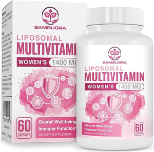 Liposomal Multivitamin for Women 1400MG - Womens Daily Multi Vitamins Supplements with Iron, Vitamin A, C, D, E and B Complex for Immune Health, Hair & Skin Support for Women 18+，60 Vegan Capsules in Pakistan