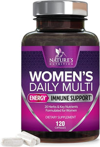 Womens Multivitamin - For Daily Energy & Immune Health Support with Vitamins A, B12, C, D3, Zinc & Biotin, Multivitamin for Women, Non GMO & Gluten Free Women's Vitamin Supplement - 120 Capsules in Pakistan