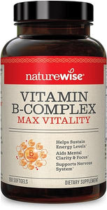 NatureWise Vitamin B-Complex for Max Energy & Mental Clarity - Supports Nervous System Health, 150 Softgels in Pakistan