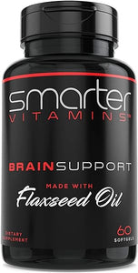 Smarter Brain Support Nootropic Supplement, Brain Booster & Memory Support, Made with Alpha-GPC, L-Tyrosine & Acetyl L-Carnitine ALCAR, Flaxseed Oil, ALA DHA Brain Booster 60 Softgel Energy Pills in Pakistan