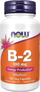 NOW Supplements, Vitamin B-2 (Riboflavin) 100 mg, Energy Production*, 100 Veg Capsules in Pakistan