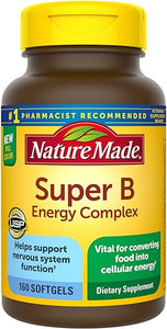 Nature Made Super B Energy Complex, Dietary Supplement for Brain Cell Function Support, 160 Softgels, 160 Day Supply (Packaging May Vary) in Pakistan