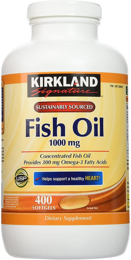 Kirkland Signature Fish Oil Concentrate with Omega-3 Fatty Acids Softgels