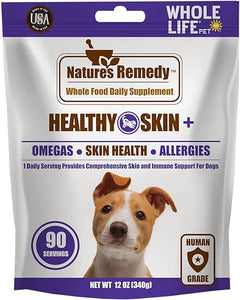 Whole Life Pet Healthy Skin Daily Supplement for Dogs – Omegas, Probiotics, Prebiotics, Antioxidants. Skin, Anti-Itch, Allergies. Mixes in Food or with Water for Hydrating Snack in Pakistan