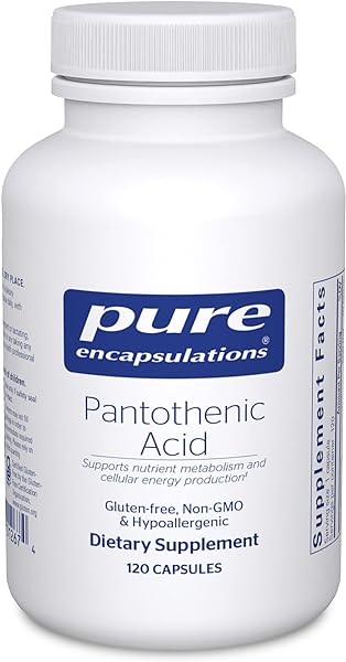 Pure Encapsulations Pantothenic Acid | Hypoallergenic Supplement Supports Cellular Energy Production, Adrenal and Cardiovascular Health | 120 Capsules in Pakistan