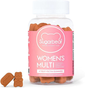 Sugarbear Women's MultiVitamin Gummies, Vegan Collagen Booster Blend with Glutathione, Omega-3, Folate, Biotin & Vitamins C, D, E, B6, B12 - Chewable Daily Gummy Supplements for Women (1 Month Supply) in Pakistan