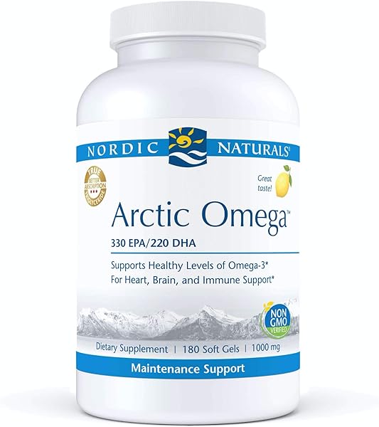 Nordic Naturals Arctic Omega, Lemon Flavor - 180 Soft Gels - 690 mg Omega-3 - Fish Oil - EPA & DHA - Immune Support, Brain & Heart Health, Optimal Wellness - Non-GMO - 90 Servings in Pakistan