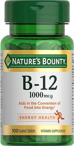 Nature's Bounty Vitamin B12 1000mcg, Supports Energy Metabolism and Nervous System Health, Vitamin Supplement, 100 Tablets in Pakistan