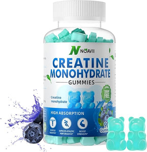 Creatine Monohydrate Gummies 5000mg for Men & Women, Chewables Creatine Monohydrate for Muscle Strength, Muscle Builder, Energy Boost, Pre-Workout Supplement(90 Count)-Blueberry in Pakistan