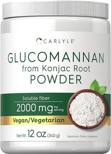 Carlyle Glucomannan Powder 12 oz | Konjac Powder Supplement | Vegan & Vegetarian | Non-GMO, Gluten Free in Pakistan