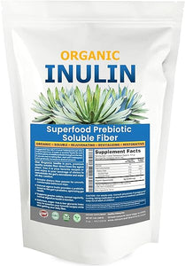 Inulin Powder Organic (48oz/3 Pounds) Gentle Agave Inulin Powder Prebiotic Soluble Inulin Fiber Supplement. Digestive Support Gut Health, Colon, Vegan Baking, Fiber For Smoothies & Drinks in Pakistan