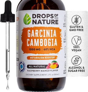 Garcinia Cambogia - Appetite Suppressant for Weight Loss - Stronger Than Pills & Capsules (60% HCA) 4X Ultra Concentrated Liquid Supplement - Carb Blocker - 2 fl. oz. Natural Raspberry Mango in Pakistan