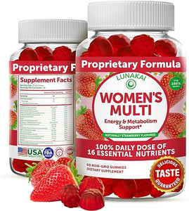 Womens Multivitamin Gummies - Tastiest Proprietary Formula - 100% Daily Value of 16 Essential Vitamins and Minerals (Vitamins A,B,C,D,E) Healthy,Non-GMO Chewable Womens Multivitamin Gummy, 60 Count in Pakistan