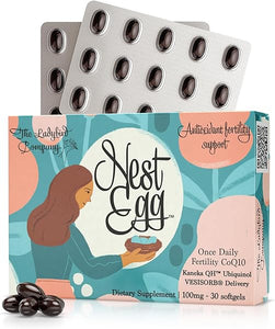 Nest Egg CoQ10 Fertility Supplements for Women - Premium Kaneka Ubiquinol CoQ10 for Fertility - Egg Quality Supplements for Women – Fertility Boost With High Absorption Ovarian Support Vitamins in Pakistan