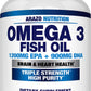 Omega 3 Fish Oil 4,080mg - High EPA 1200mg + DHA 900mg Triple Strength brain health