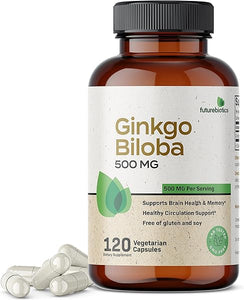 Futurebiotics Ginkgo Biloba 500mg Extra Strength - Non-GMO, 120 Vegetarian Capsules in Pakistan