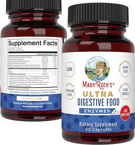 MaryRuth Organics Ultra Digestive Enzymes Capsules, Up to 2 Month Supply, Supplement for Gut Health Support, Digestion & Immune Support with Amylase, Lipase & Lactase, Vegan, Gluten Free, 60 Count in Pakistan