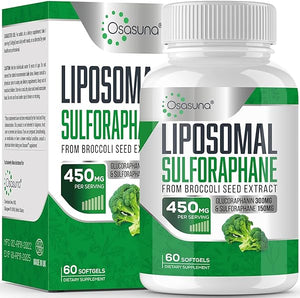 Liposomal Sulforaphane 450MG, Maximum Absorption, Glucoraphanin with Myrosinase, Antioxidant Supplement from Broccoli Seed Extract, 60 Softgels (2 Months Supply) in Pakistan