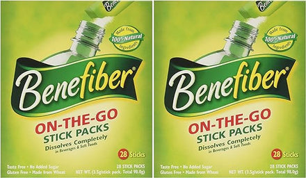 Benefiber Stick Pack Fiber Supplement, Taste Free, Dissolves Completely 28-4g(0.14oz) 2PACK TOTAL 56 STICKS in Pakistan