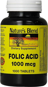Nature's Blend Folic Acid 1000 mcg 1,000 mcg 1000 Tabs in Pakistan