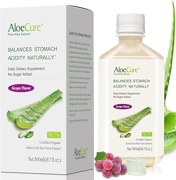 AloeCure USDA Organic Aloe Vera Juice Grape F in Pakistan
