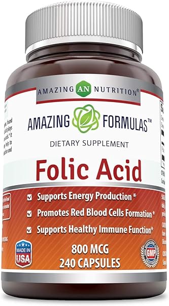 Amazing Formulas Folic Acid Supplement | 800 in Pakistan