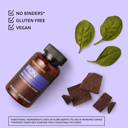 Amazon Elements Iron 18mg Capsules, Supports Red Blood Cell Production Supplement in Pakistan