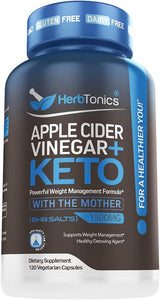 Apple Cider Vinegar Capsules Plus Keto BHB | Fat Burner & Weight Loss Supplement for Women & Men | Appetite Suppressant