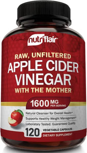 Apple Cider Vinegar Capsules with The Mother - 120 Vegan ACV Pills - Best Supplement for Healthy Weight Loss, Diet, Keto, Digestion, Detox, Immune - Powerful Cleanser & Appetite Suppressant Non-GMO