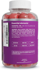 Apple Cider Vinegar Gummies from The Mother - Naturally-Sourced, Vegan ACV with Folic Acid and Vitamin B6 & B12 | by Essential Elements - 60 Count