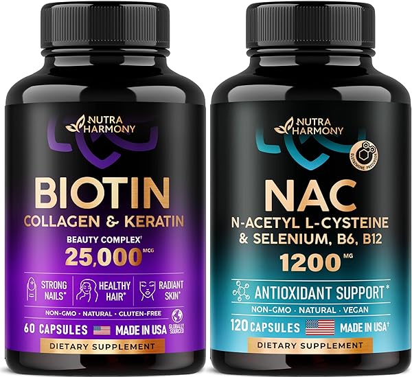 Biotin Capsules & NAC Capsules - Hair Growth in Pakistan