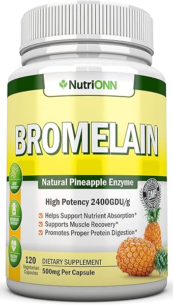 Bromelain - 500mg - 2400 GDU - 120 Vegetable in Pakistan